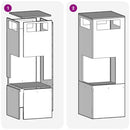 vidaXL Tűzrakó Barna 35 x 35 x 100 cm Acél