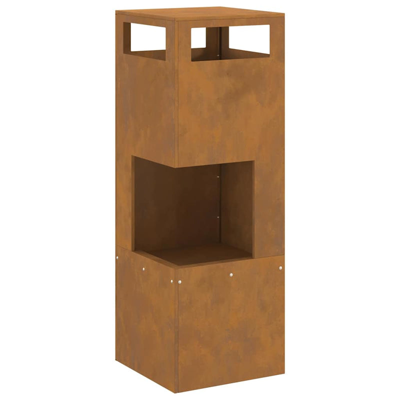 vidaXL Tűzrakó Barna 35 x 35 x 100 cm Acél