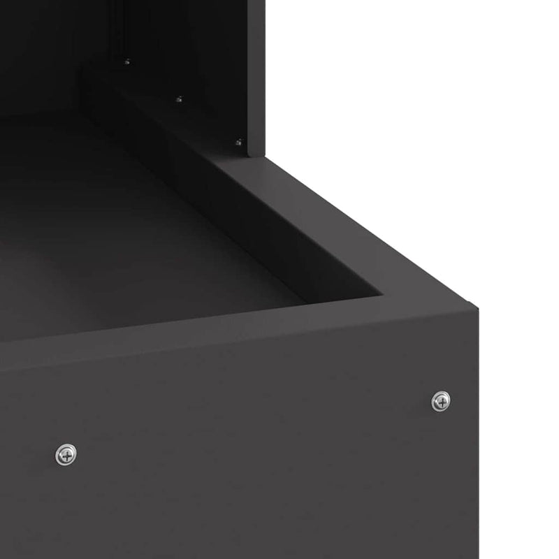 vidaXL Tűzrakó Fekete 50 x 50 x 100 cm Acél