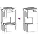 vidaXL Tűzrakó Fekete 50 x 50 x 100 cm Acél