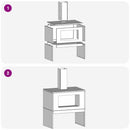 vidaXL Tűzrakó Fekete 60 x 40 x 96 cm Acél