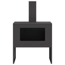 vidaXL Tűzrakó Fekete 60 x 40 x 96 cm Acél