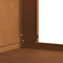 vidaXL Tűzrakó Barna 60 x 40 x 96 cm Acél