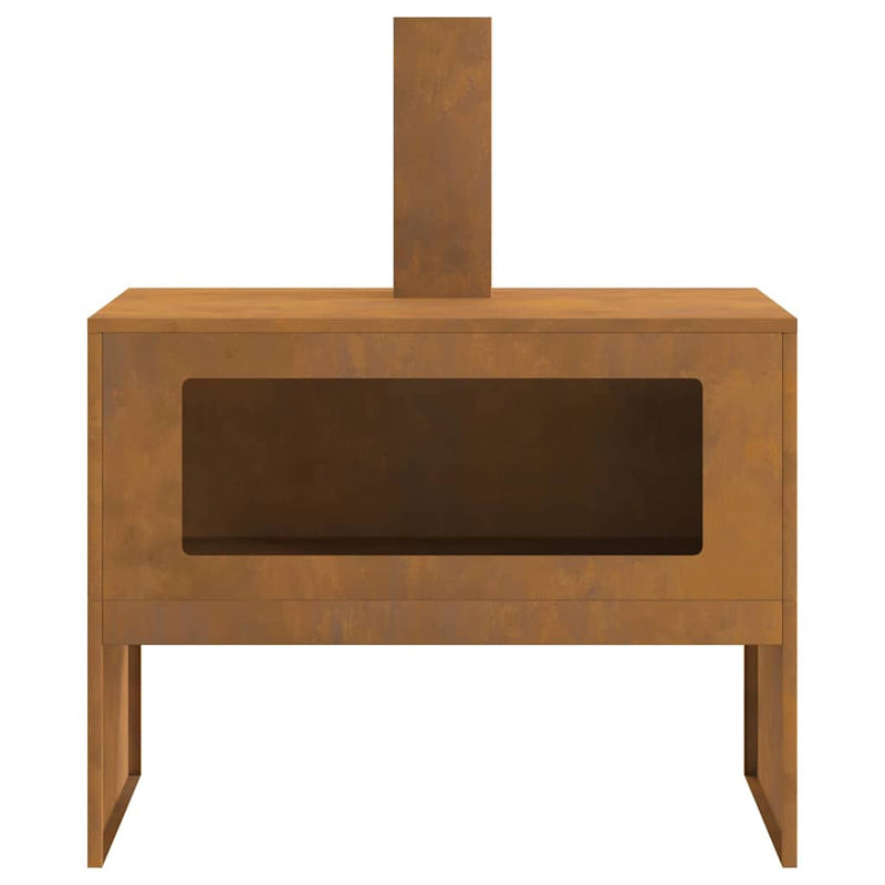 vidaXL Tűzrakó Barna 80 x 50 x 96 cm Acél