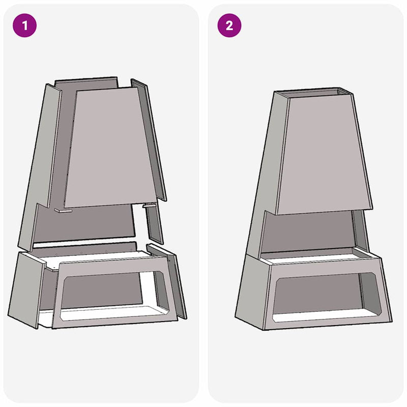 vidaXL Tűzrakó Fekete 60 x 35 x 100 cm Acél