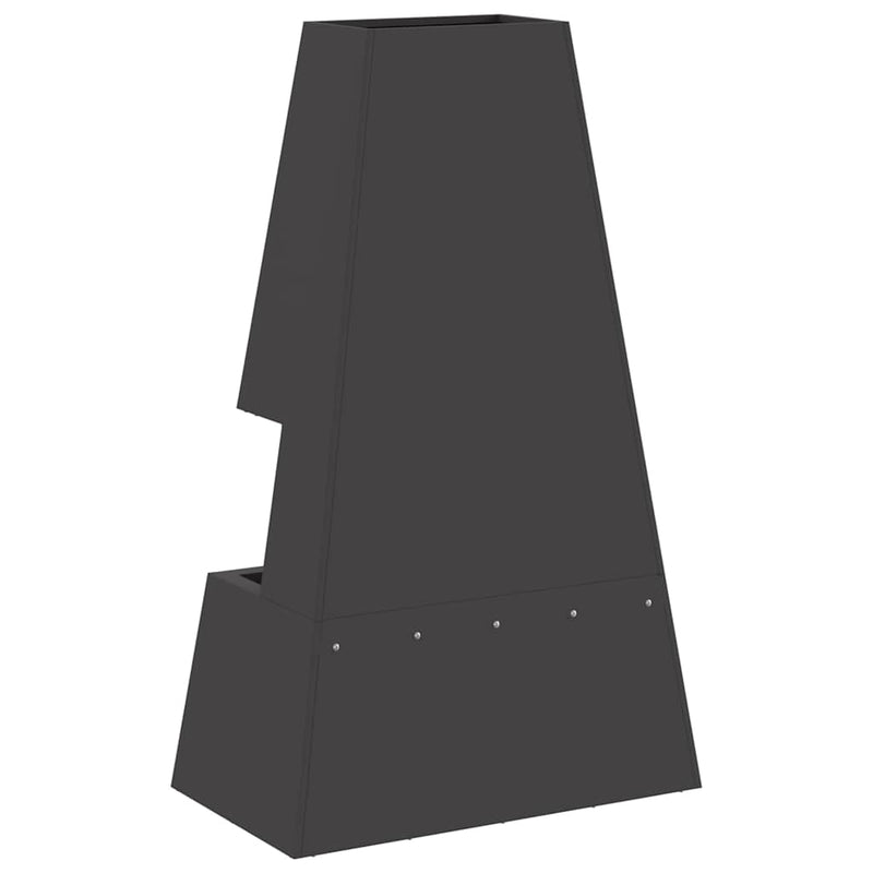 vidaXL Tűzrakó Fekete 60 x 35 x 100 cm Acél