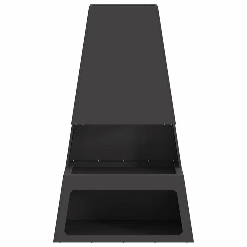 vidaXL Tűzrakó Fekete 60 x 35 x 100 cm Acél