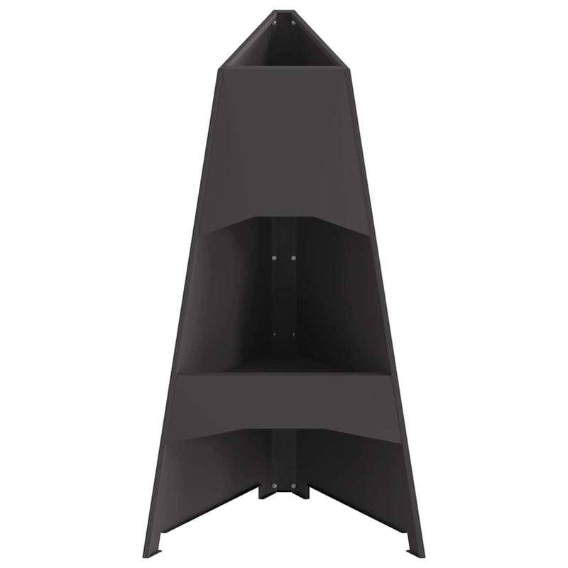 vidaXL Tűzrakó Fekete 50 x 50 x 95 cm Acél