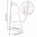 vidaXL Tűzrakó Fekete 50 x 50 x 95 cm Acél