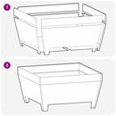 vidaXL Tűzrakó Fekete 50 x 50 x 38 cm Acél