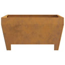vidaXL Tűzrakó Barna 80 x 80 x 43 cm Időjárásálló acél