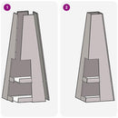 vidaXL Tűzrakó Fekete 35 x 35 x 100 cm Acél