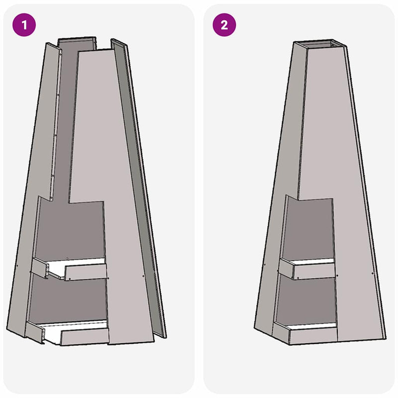 vidaXL Tűzrakó Fekete 35 x 35 x 100 cm Acél