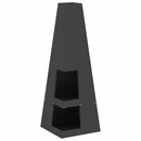 vidaXL Tűzrakó Fekete 35 x 35 x 100 cm Acél