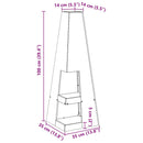 vidaXL Tűzrakó Fekete 35 x 35 x 100 cm Acél