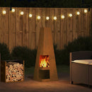 vidaXL Tűzrakó Barna 35 x 35 x 100 cm Acél