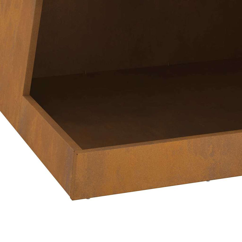 vidaXL Tűzrakó Barna 50 x 50 x 100 cm Acél