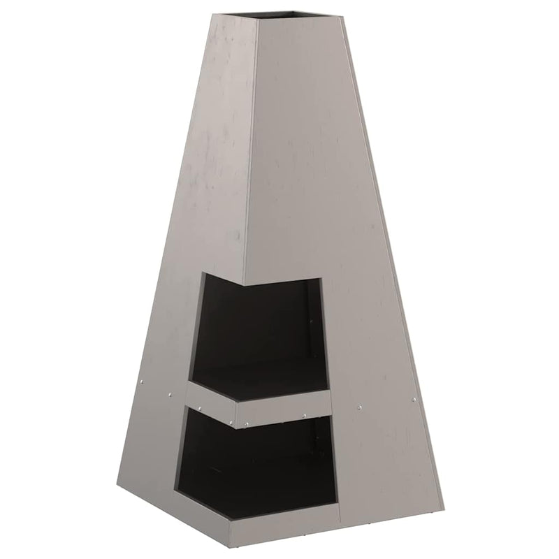 vidaXL Tűzrakó Barna 50 x 50 x 100 cm Acél