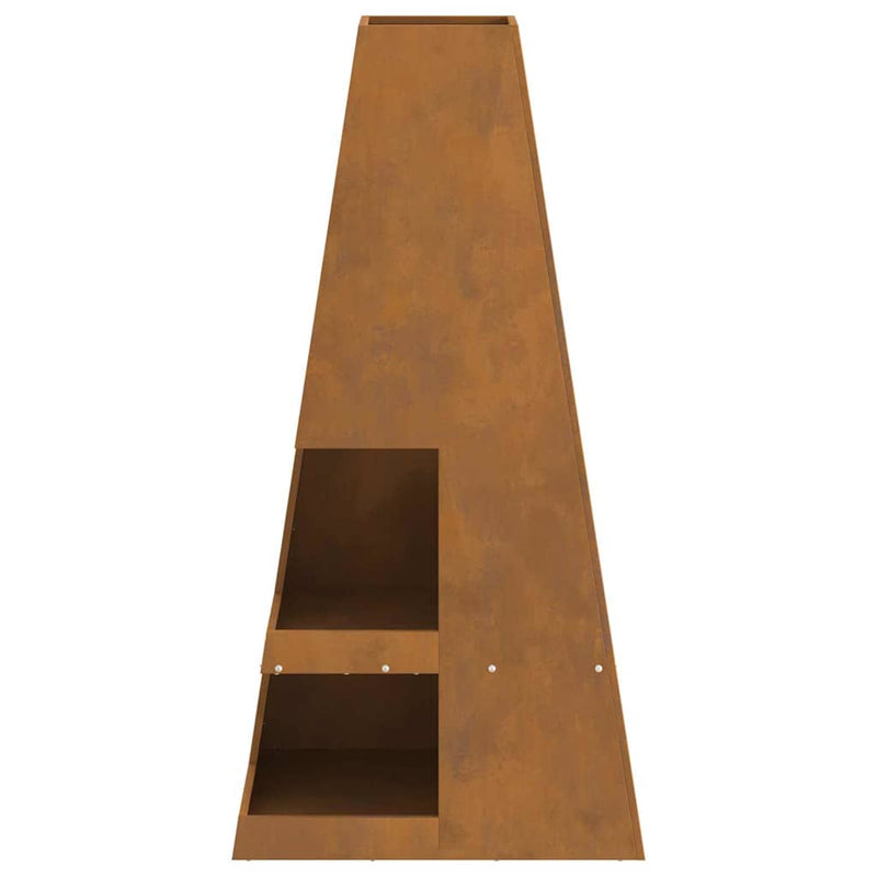 vidaXL Tűzrakó Barna 50 x 50 x 100 cm Acél