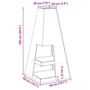 vidaXL Tűzrakó Barna 50 x 50 x 100 cm Acél