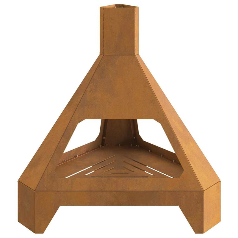 vidaXL Tűzrakó Barna 50 x 43 x 52 cm Acél