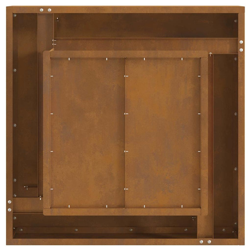 vidaXL Tűzrakó Barna 60 x 60 x 30 cm Acél