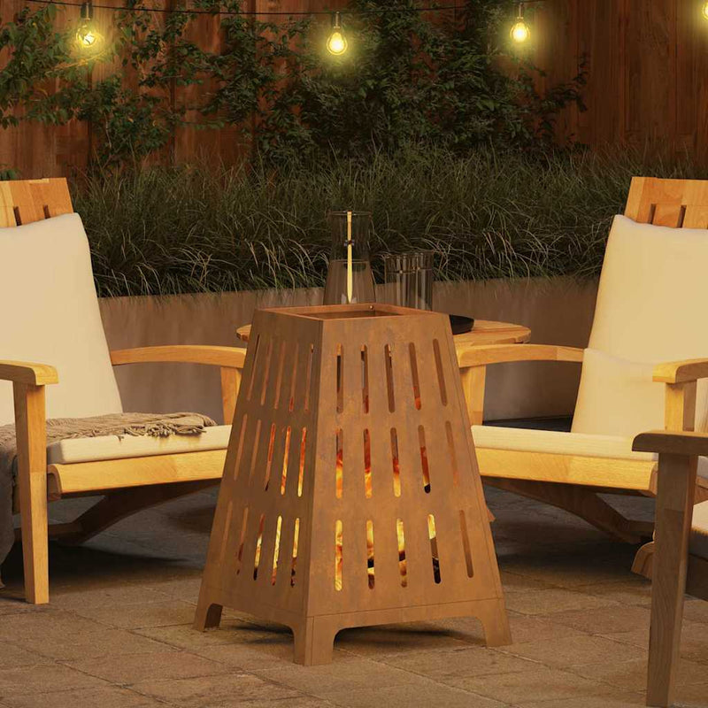 vidaXL Tűzrakó Barna 50 x 50 x 70 cm időjárásálló acél