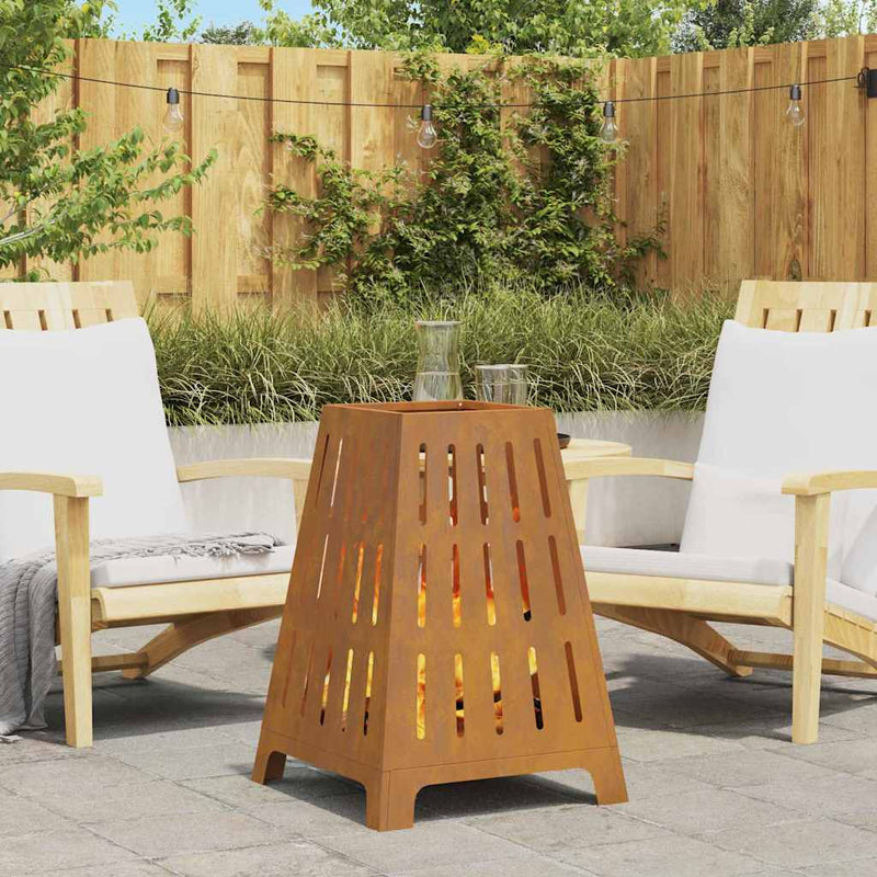 vidaXL Tűzrakó Barna 50 x 50 x 70 cm időjárásálló acél