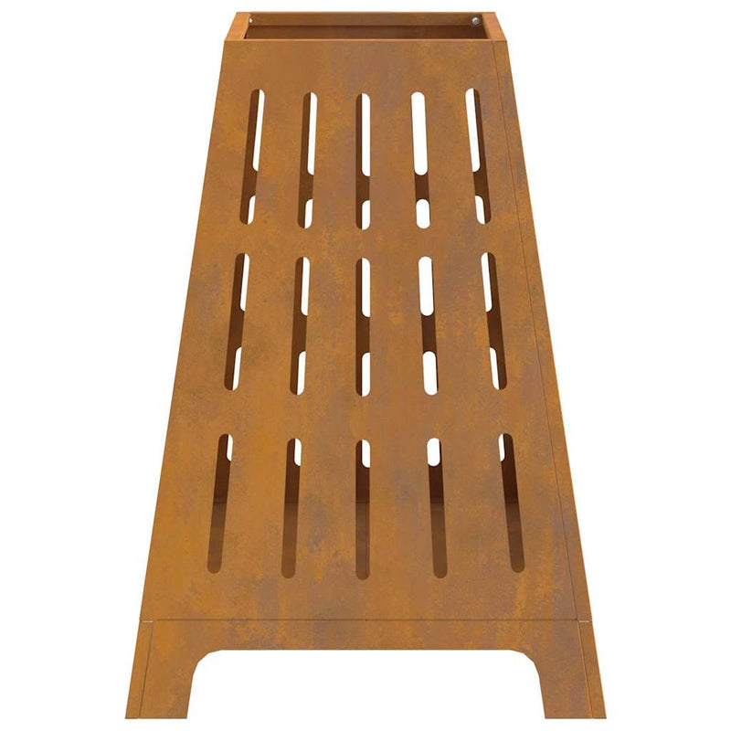 vidaXL Tűzrakó Barna 50 x 50 x 70 cm időjárásálló acél