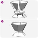 vidaXL Tűzrakó Fekete 50 x 50 x 40 cm Acél