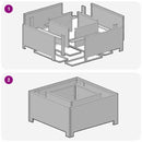 vidaXL Tűzrakó Fekete 60 x 60 x 30 cm Acél