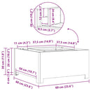 vidaXL Tűzrakó Fekete 60 x 60 x 30 cm Acél