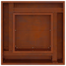 vidaXL Tűzrakó Barna 60 x 60 x 30 cm Időjárásálló acél