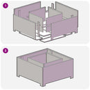 vidaXL Tűzrakó Fekete 80 x 80 x 40 cm Hidegen hengerelt acél