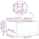 vidaXL Tűzrakó Fekete 80 x 80 x 40 cm Hidegen hengerelt acél
