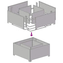 vidaXL Tűzrakó Barna 80 x 80 x 40 cm időjárásálló acél