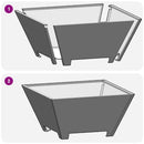 vidaXL Tűzrakó Fekete 60 x 60 x 30 cm Acél