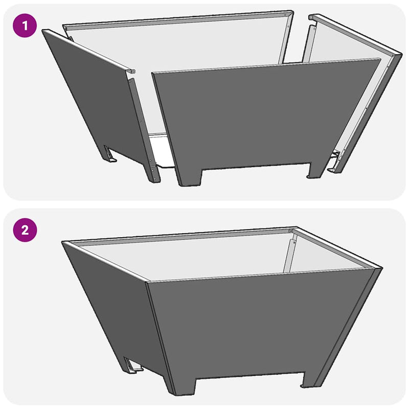 vidaXL Tűzrakó Fekete 60 x 60 x 30 cm Acél