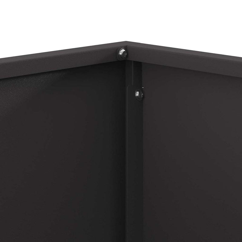 vidaXL Tűzrakó Fekete 80 x 80 x 40 cm Acél