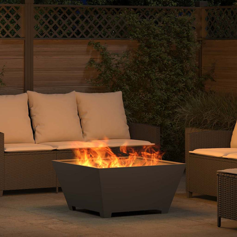 vidaXL Tűzrakó Fekete 80 x 80 x 40 cm Acél