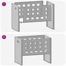 vidaXL Tűzrakó Fekete 50 x 30 x 40 cm Acél
