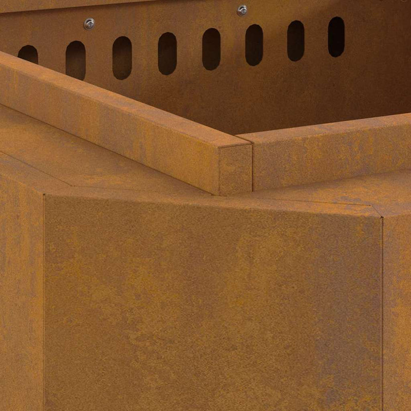 vidaXL Füstmentes Tűzhely Barna 58 x 58 x 51 cm Acél