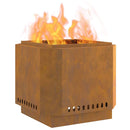 vidaXL Füstmentes Tűzhely Barna 58 x 58 x 51 cm Acél