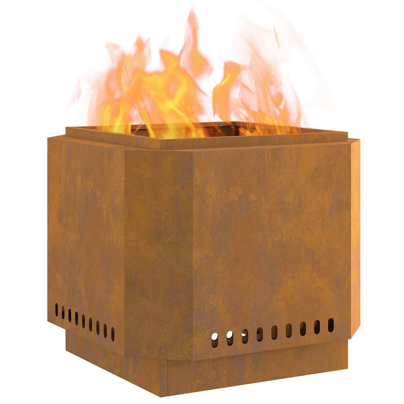 vidaXL Füstmentes Tűzhely Barna 58 x 58 x 51 cm Acél
