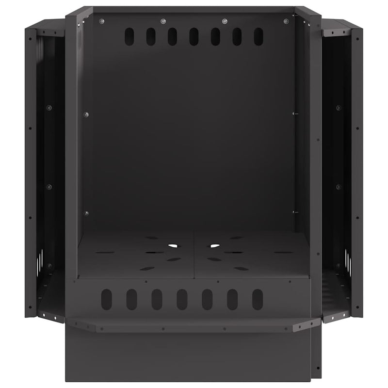 vidaXL Füstmentes Tűzhely Fekete 48 x 48 x 51 cm Acél