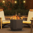 vidaXL Füstmentes Tűzhely Fekete 48 x 48 x 51 cm Acél