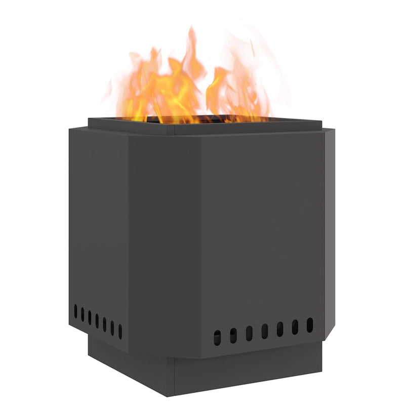 vidaXL Füstmentes Tűzhely Fekete 48 x 48 x 51 cm Acél