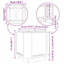 vidaXL Füstmentes Tűzhely Fekete 48 x 48 x 51 cm Acél