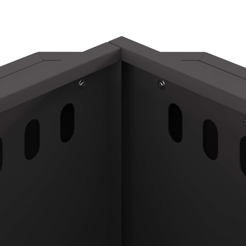 vidaXL Füstmentes Tűzhely Fekete 38 x 38 x 51 cm Acél