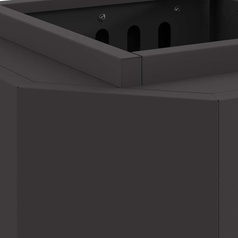 vidaXL Füstmentes Tűzhely Fekete 38 x 38 x 51 cm Acél